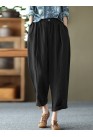 Leisure Solid Cotton Pocket Casual Cotton Pants